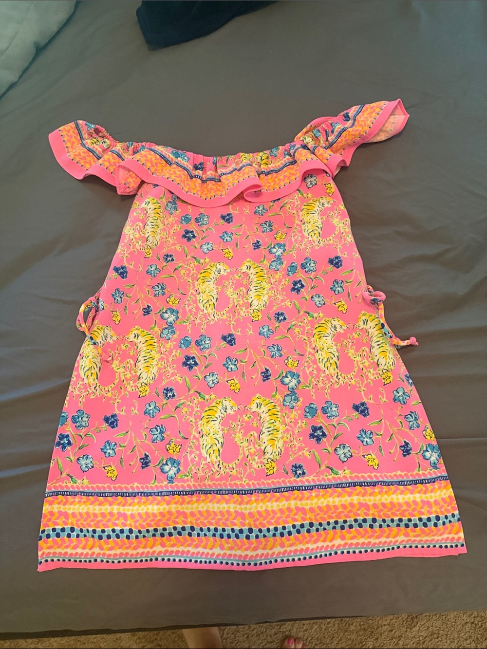 Lilly Pulitzer Bright Pink Sundress with Multicolor Strap Detail